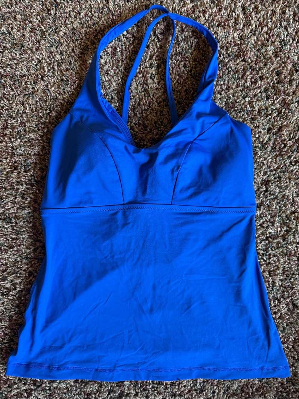 Athleta Royal Blue Triangle Tankini Swim Top - Picture 1 of 9